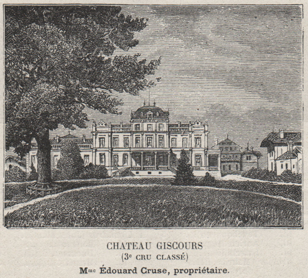 MÉDOC. LABARDE. Chateau Giscours (3. Cru Classé). Cruse. Bordeaux. SMALL 1908